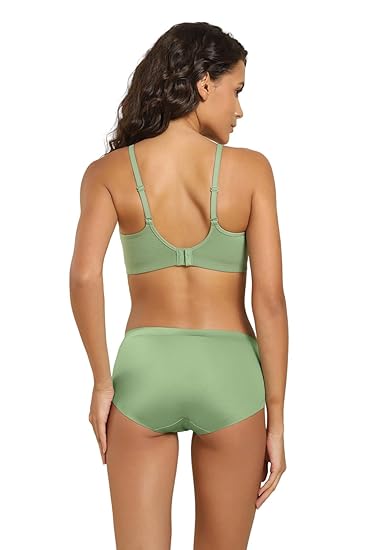 Van Heusen Women’s Seamless Cups Cami Bra – Cotton Elastane, Padded, Wireless, Fully Adjustable, Cross Back